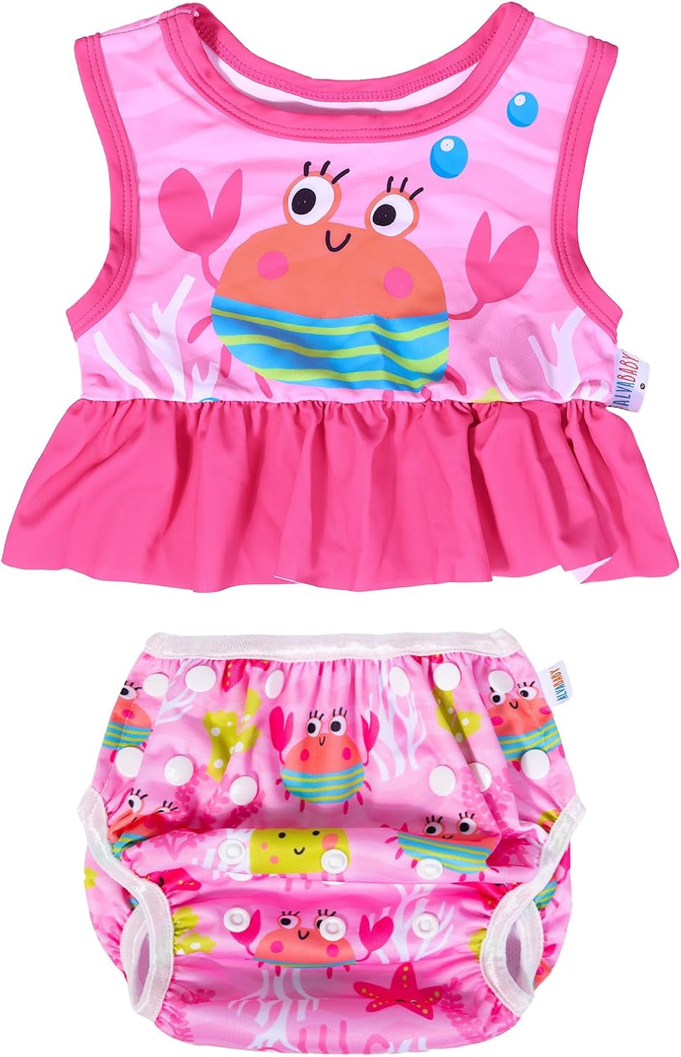 ALVABABY Traje de baño pañal de natación reutilizable