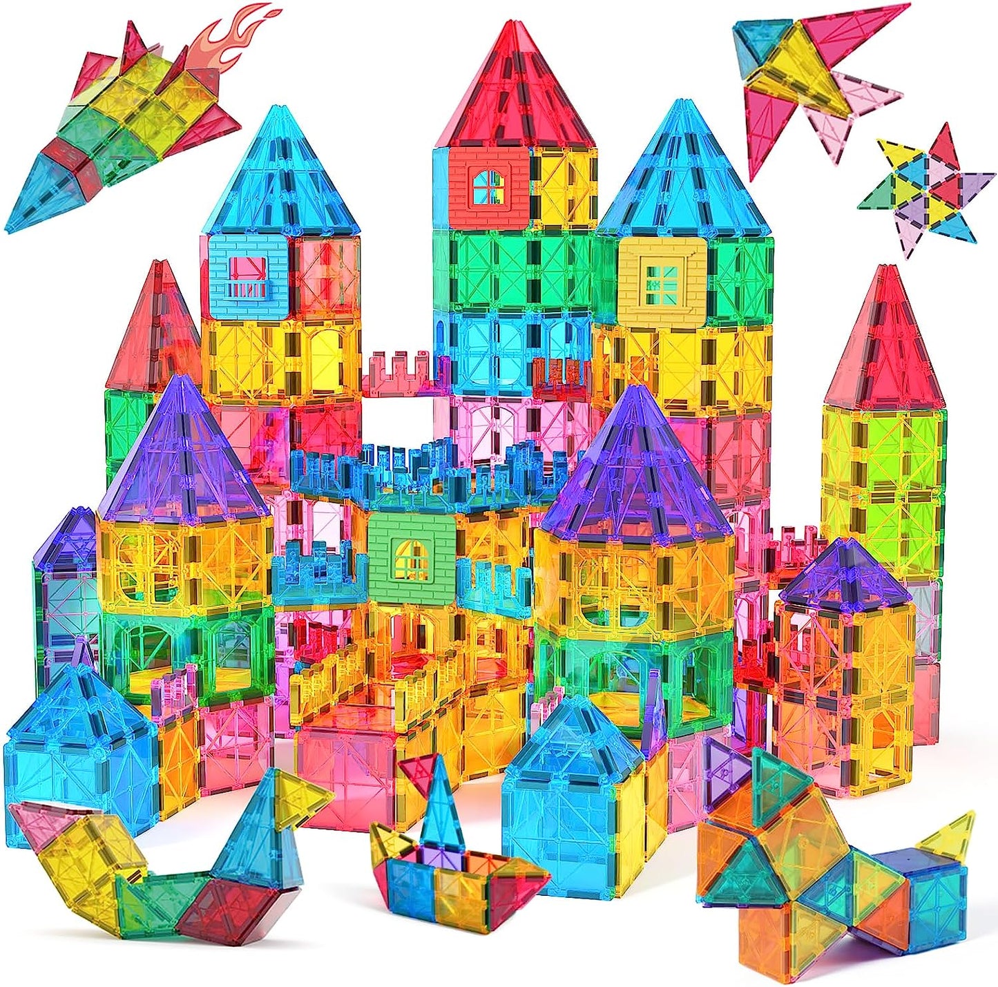 Juego de construcción de bloques magnéticos para niños, bloques de construcción con imanes