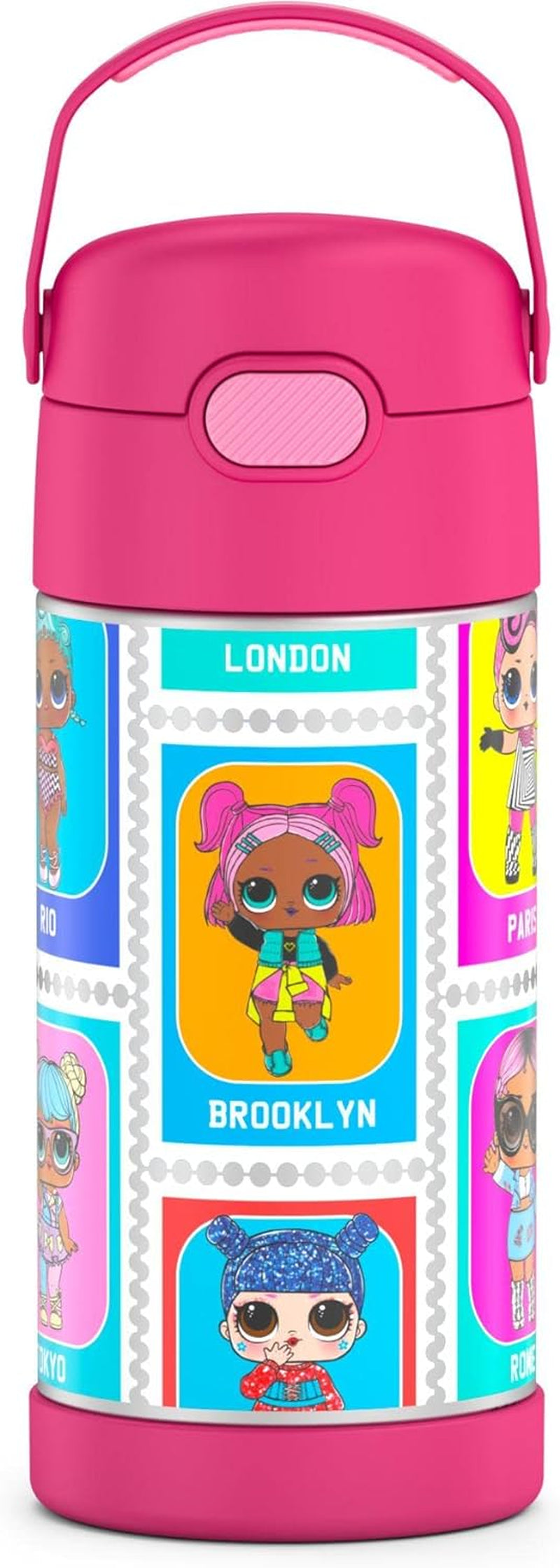 THERMOS FUNTAINER - Botella de agua de acero inoxidable aislada L.O.L Surprise