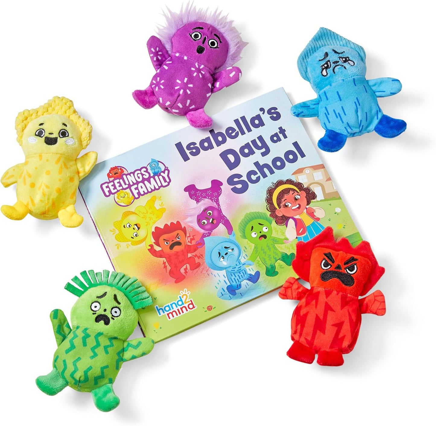 hand2mind - Juego de libro de cuentos y peluches felpa Inglés