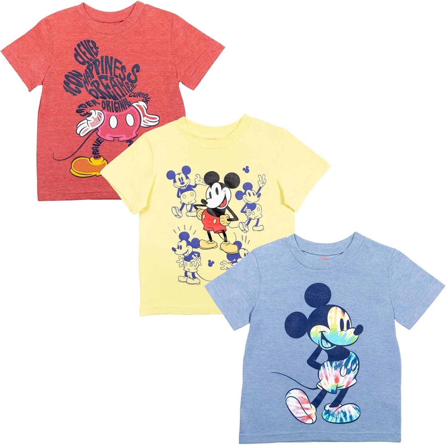 Disney Mickey Mouse Donald Duck - Paquete de 3 camisetas