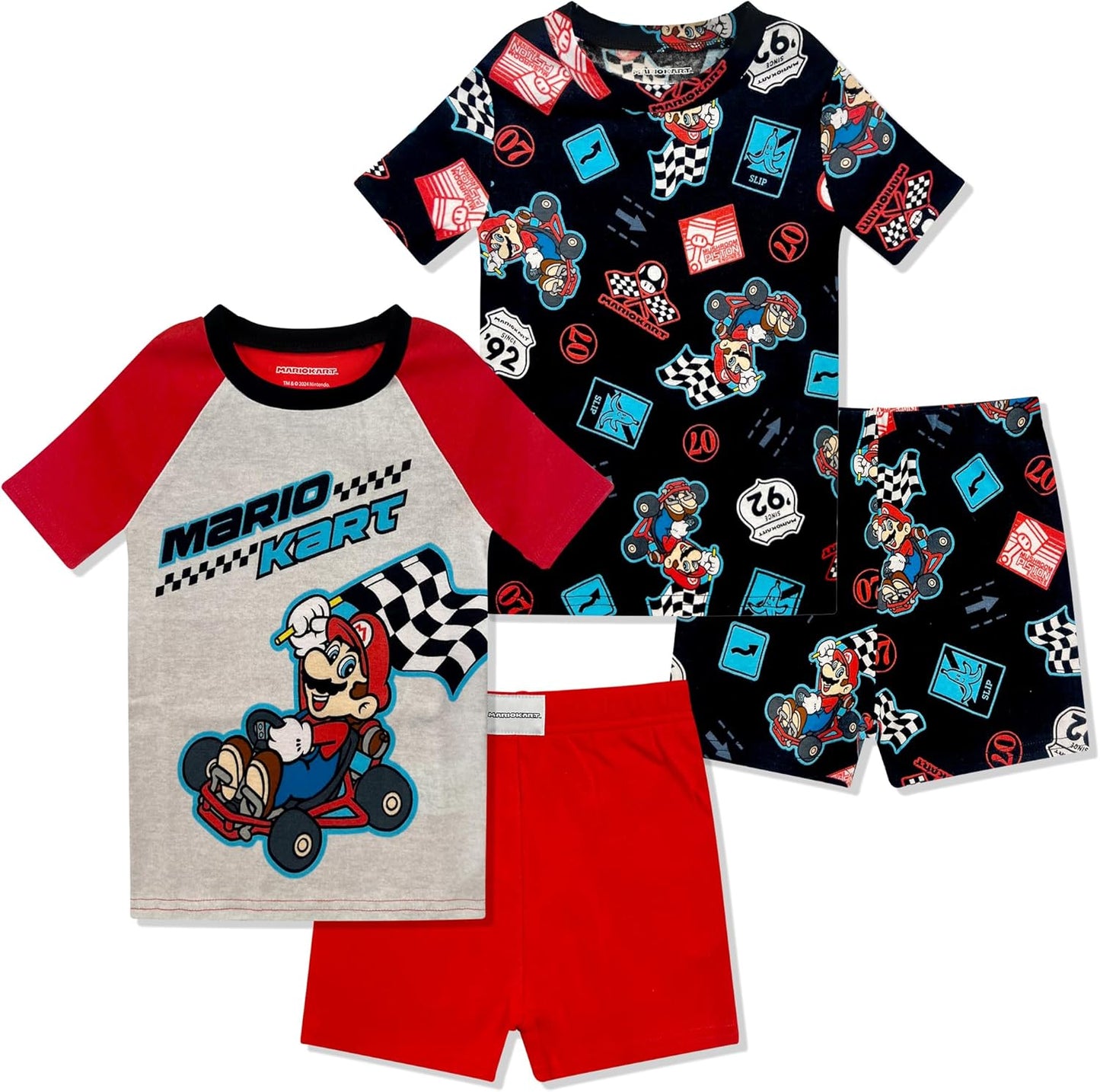 Super Mario Conjunto de pijama de 4 piezas