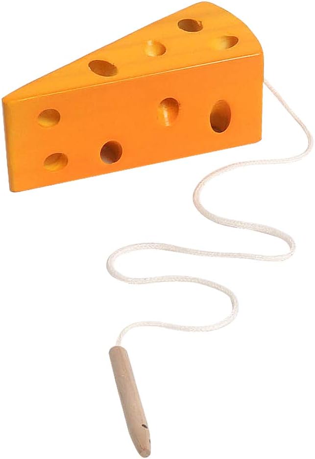 Montessori - Juguete de madera con cordones