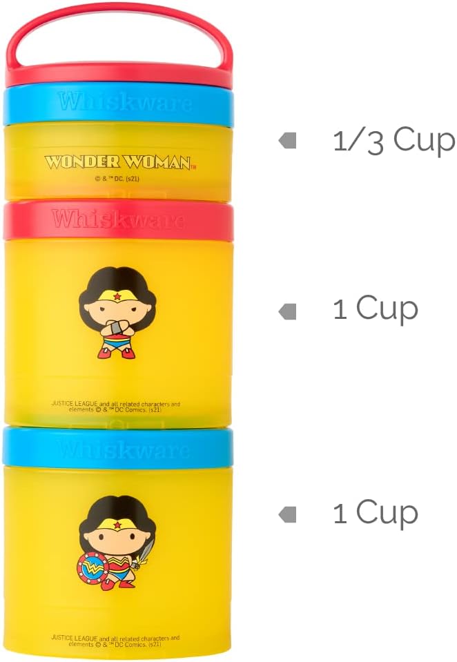 Whiskware Justice League - Recipientes apilables para aperitivos , Wonder Woman