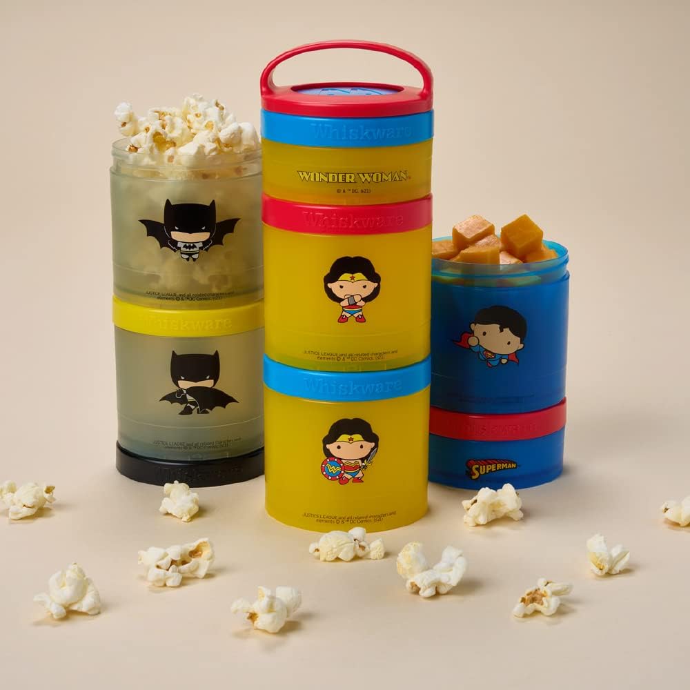 Whiskware Justice League - Recipientes apilables para aperitivos , Wonder Woman