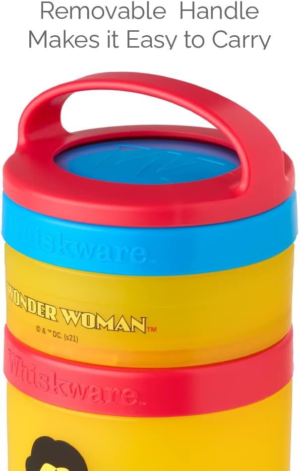 Whiskware Justice League - Recipientes apilables para aperitivos , Wonder Woman