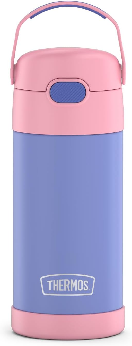 THERMOS FUNTAINER - Botella de agua con pajilla, 12 onzas