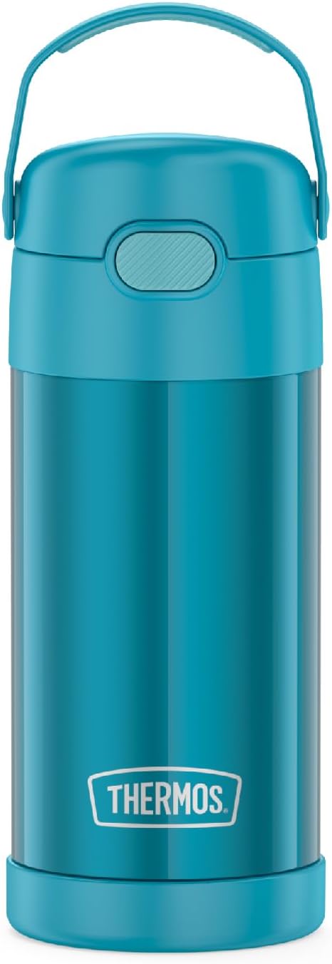 THERMOS FUNTAINER - Botella de agua con pajilla, 12 onzas