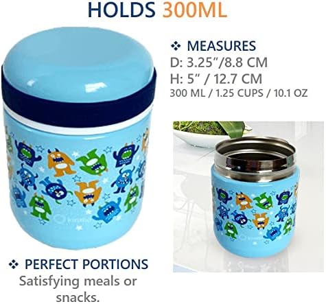 tarro de alimentos de acero inoxidable aislado Kinsho