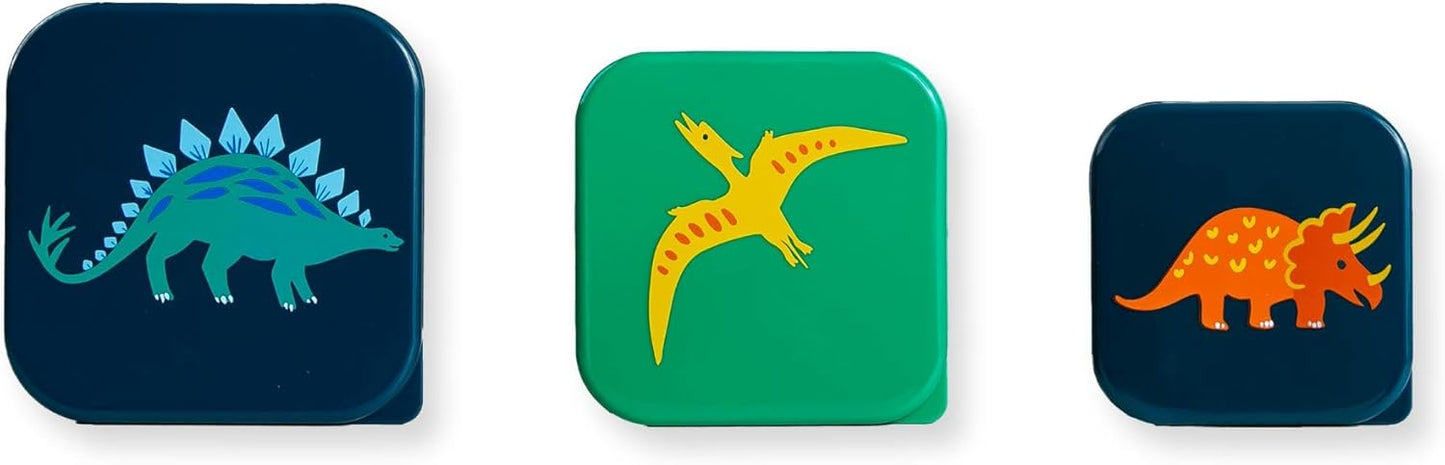 Wildkin Recipientes de alimentos anidables Dinosaurio