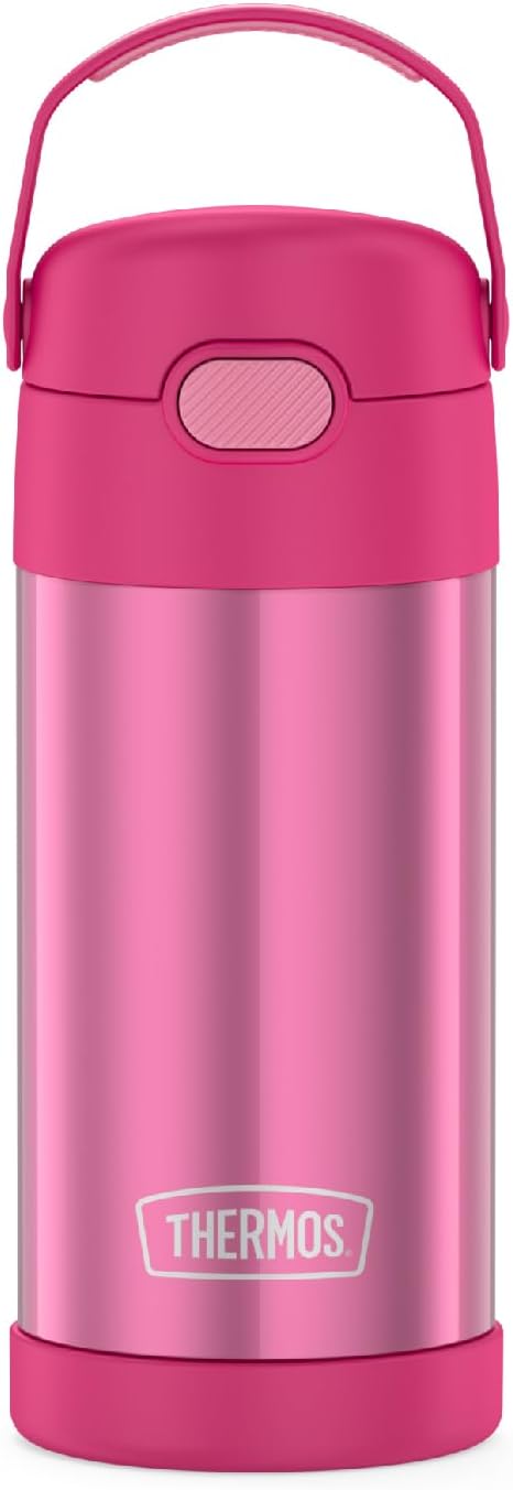 THERMOS FUNTAINER - Botella de agua con pajilla, 12 onzas