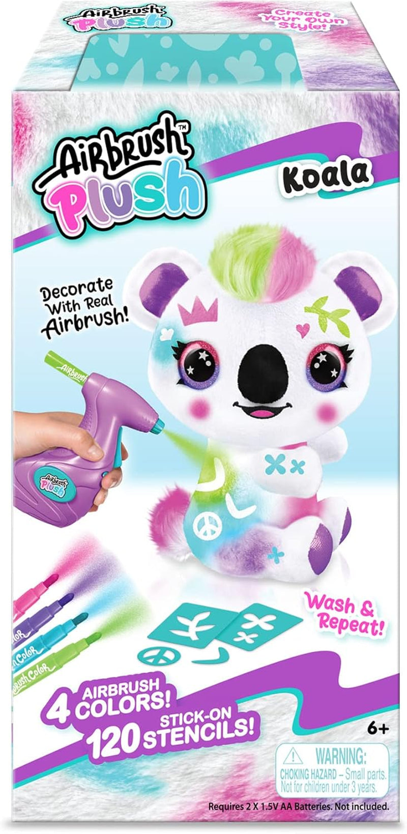 Canal Toys Personaliza el koala grande de peluche con aerógrafo. Decora, lava, repite.