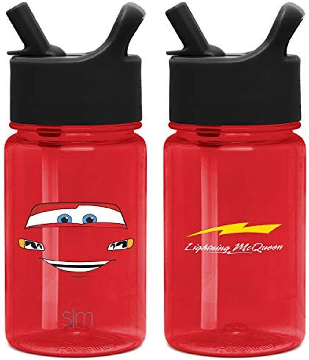 Simple Modern - Botella de agua para niños pequeños con tapa para pajilla o para sorber, vaso de plástico 12 oz
