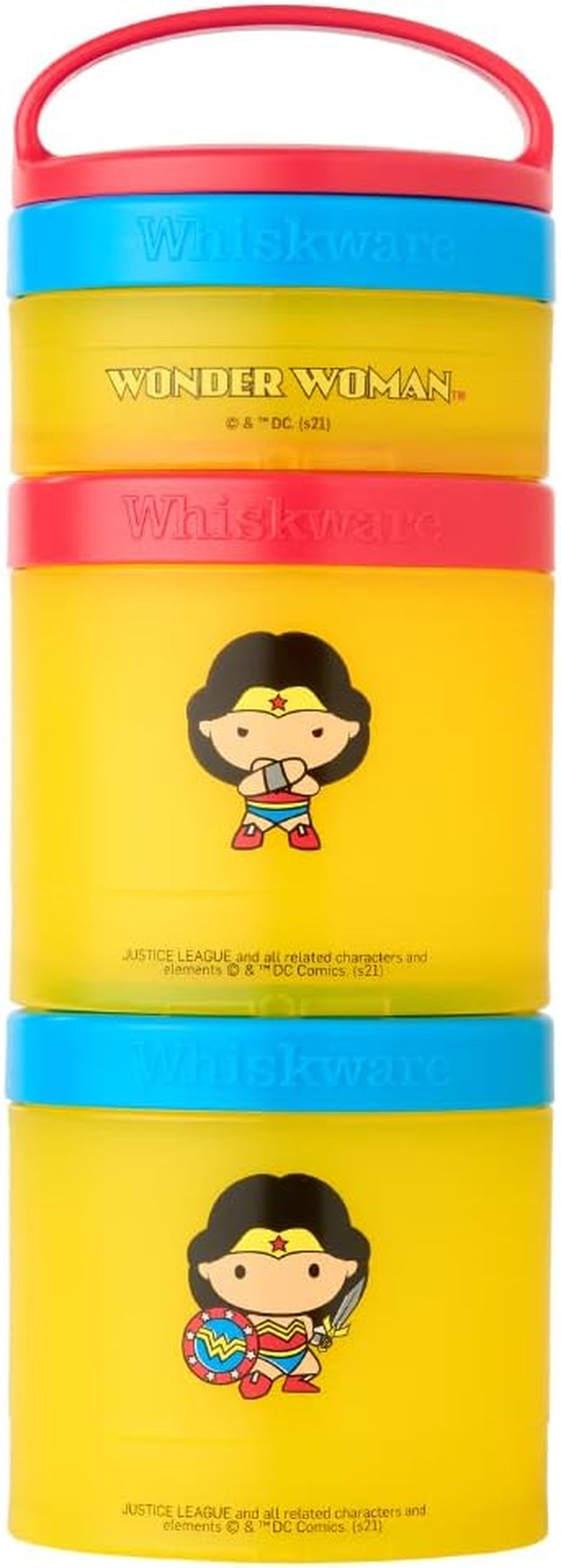 Whiskware Justice League - Recipientes apilables para aperitivos , Wonder Woman