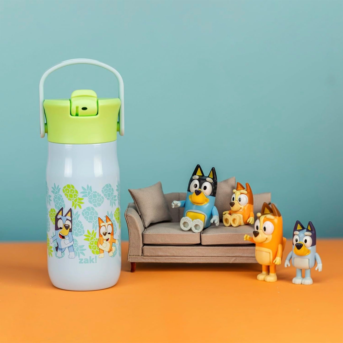 Zak Designs Botella de agua de acero inoxidable