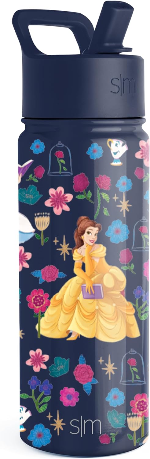Simple Modern - Princesa de Disney Bella - Botella de agua de acero inoxidable aislado