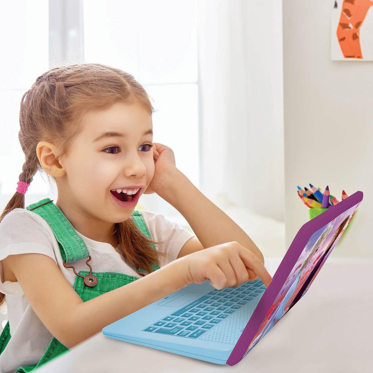Lexibook Disney Frozen 2 - Portátil educativo y bilingüe en español/inglés