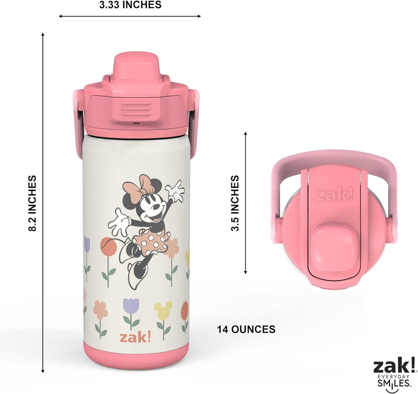 Zak Botella aislada, acero inoxidable, 14 onzas
