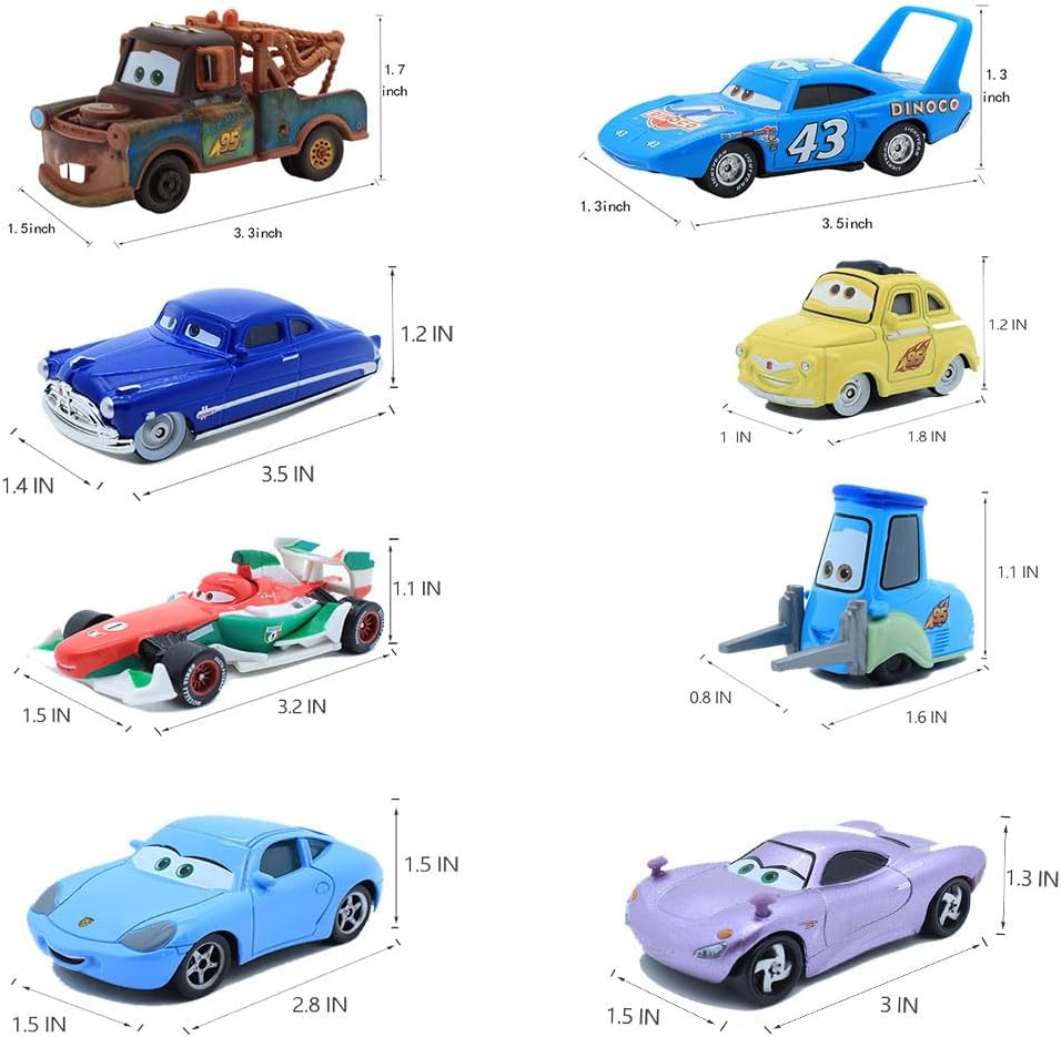 15 piezas de coches 2 3 juguetes, coche fundido a presión Cars