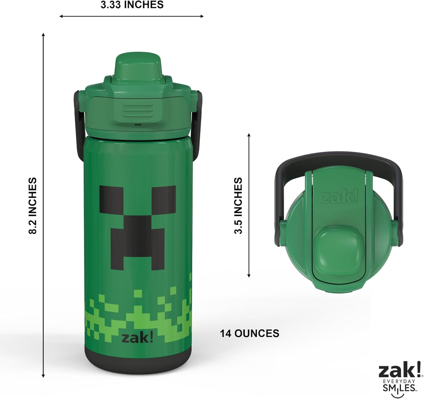 Zak Botella aislada, acero inoxidable, 14 onzas