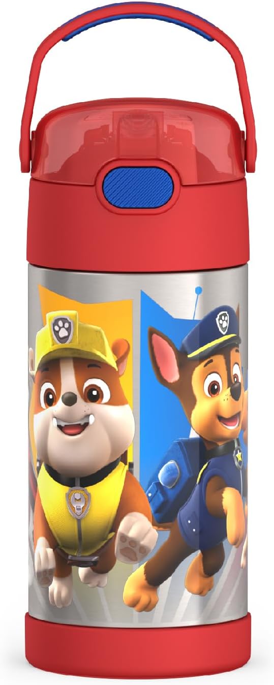 THERMOS FUNTAINER - Botella de agua con pajilla, 12 onzas