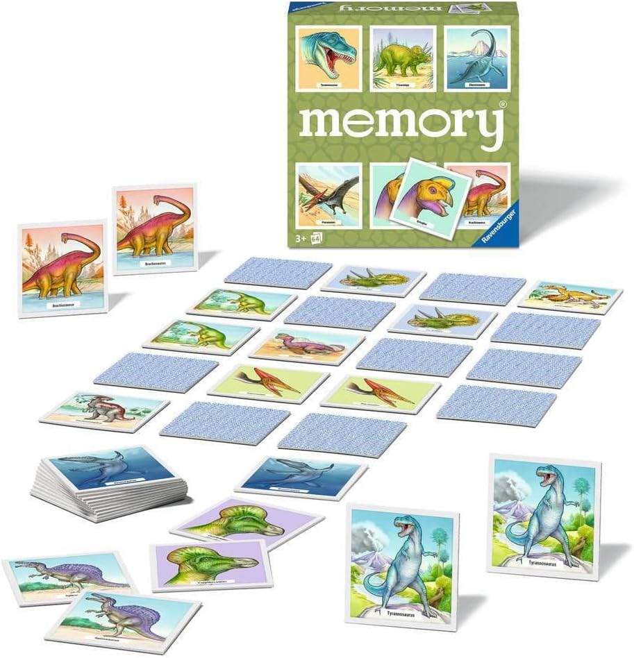 Juego de memoria de dinosaurios