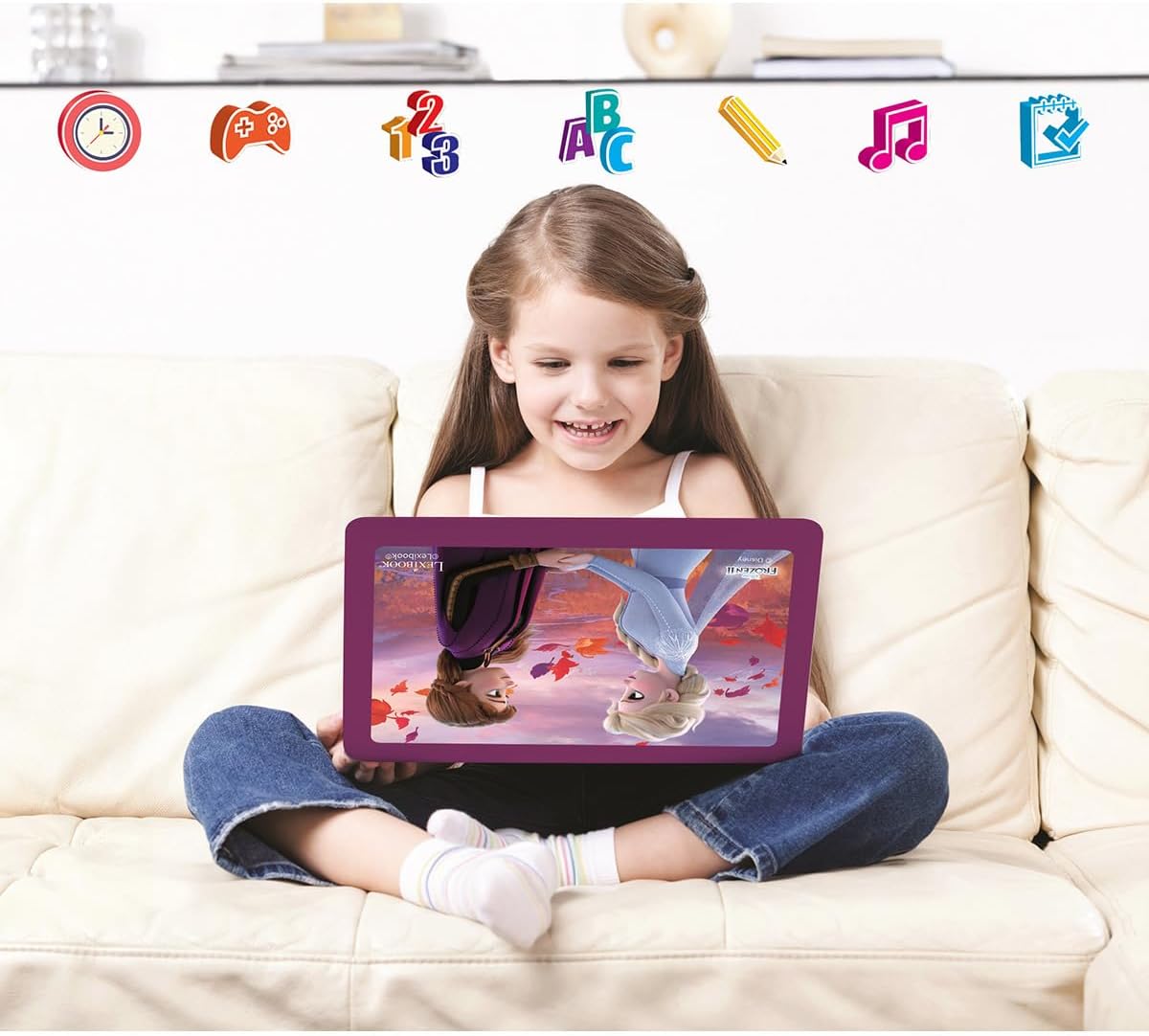 Lexibook Disney Frozen 2 - Portátil educativo y bilingüe en español/inglés