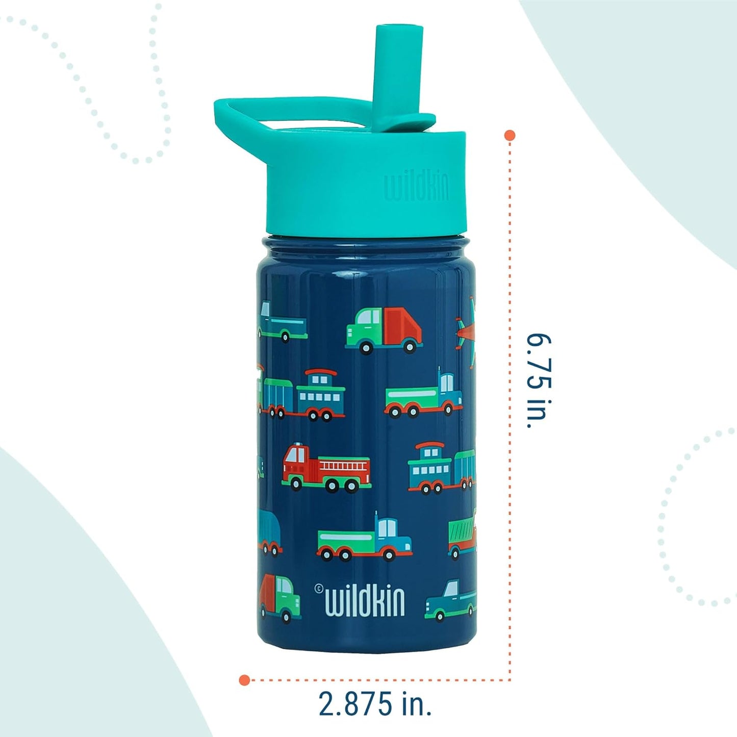 Wildkin Botella de agua de acero inoxidable 14 Onz