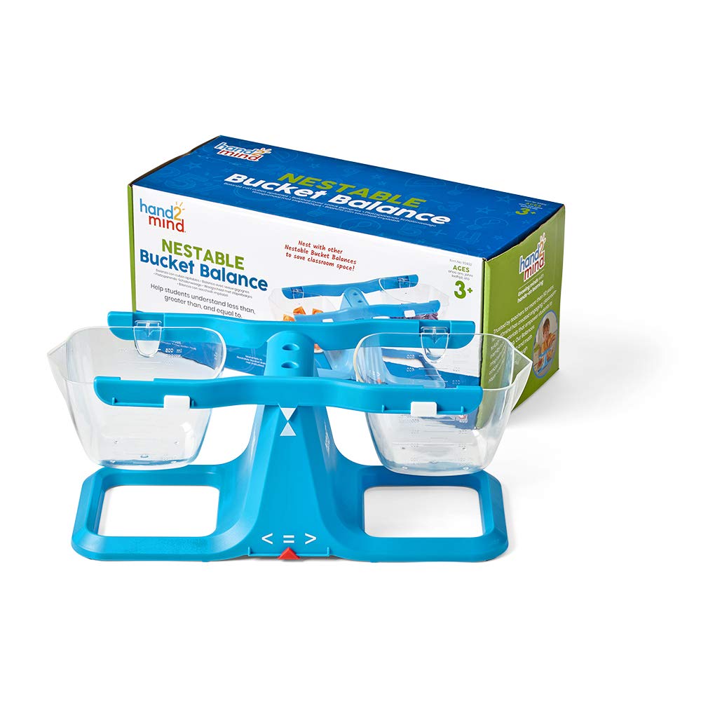 hand2mind Balanza de cubo ajustable azul