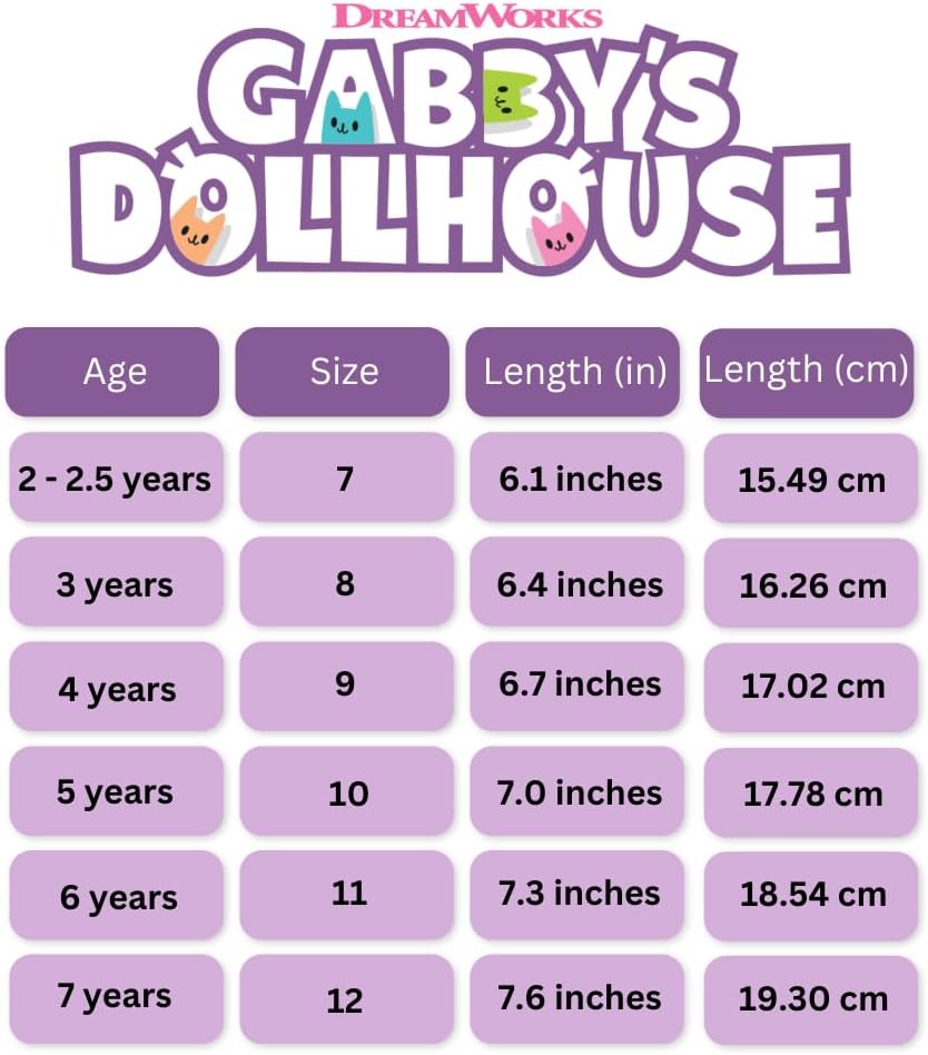 Gabby's Dollhouse - Tenis LED con correa fácil