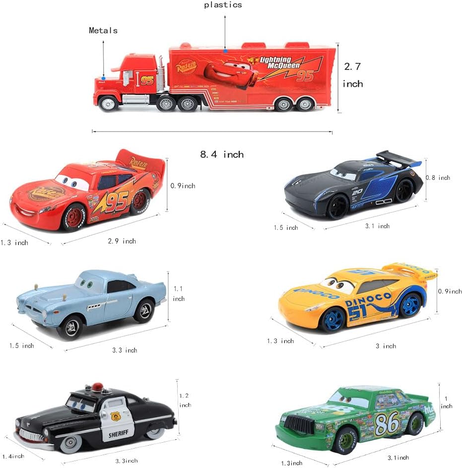 15 piezas de coches 2 3 juguetes, coche fundido a presión Cars