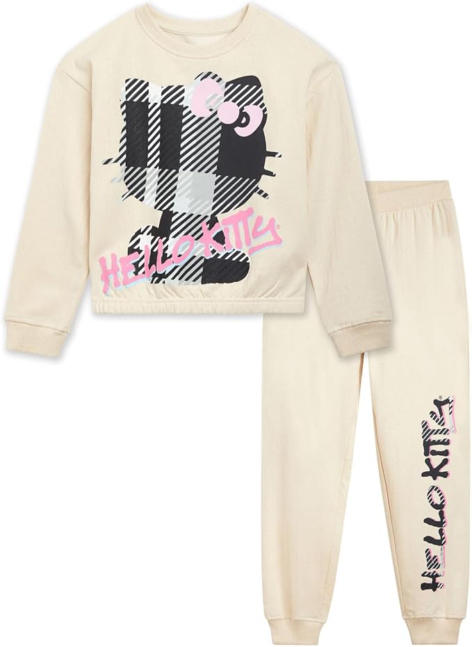 Hello Kitty Conjunto de sudadera de forro polar y pantalones deportivos