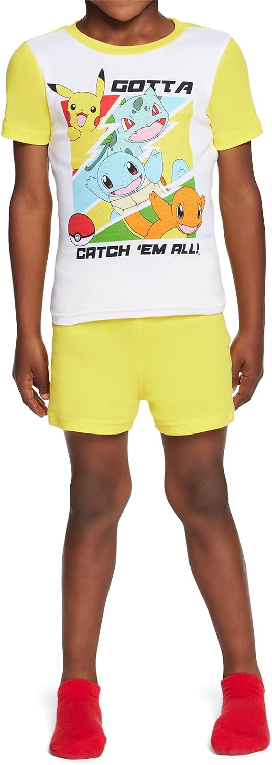 Pokemon Conjunto de pijama de algodón ajustado de 6 piezas