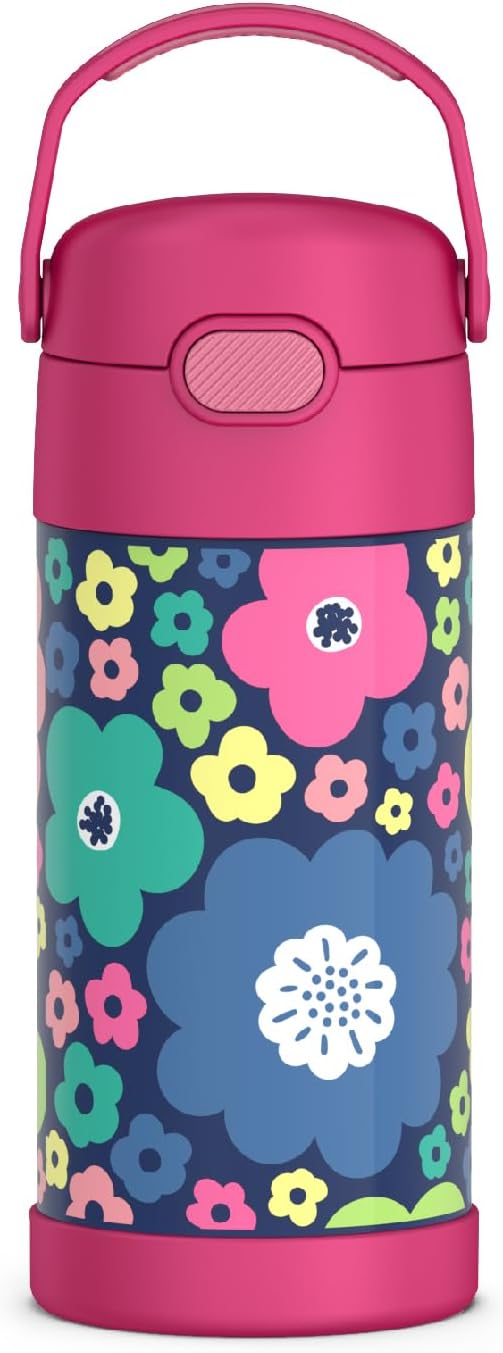 THERMOS FUNTAINER - Botella de agua con pajilla, 12 onzas