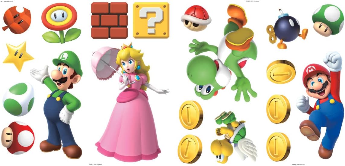 Mario - Calcomanías de pared para despegar y pegar
