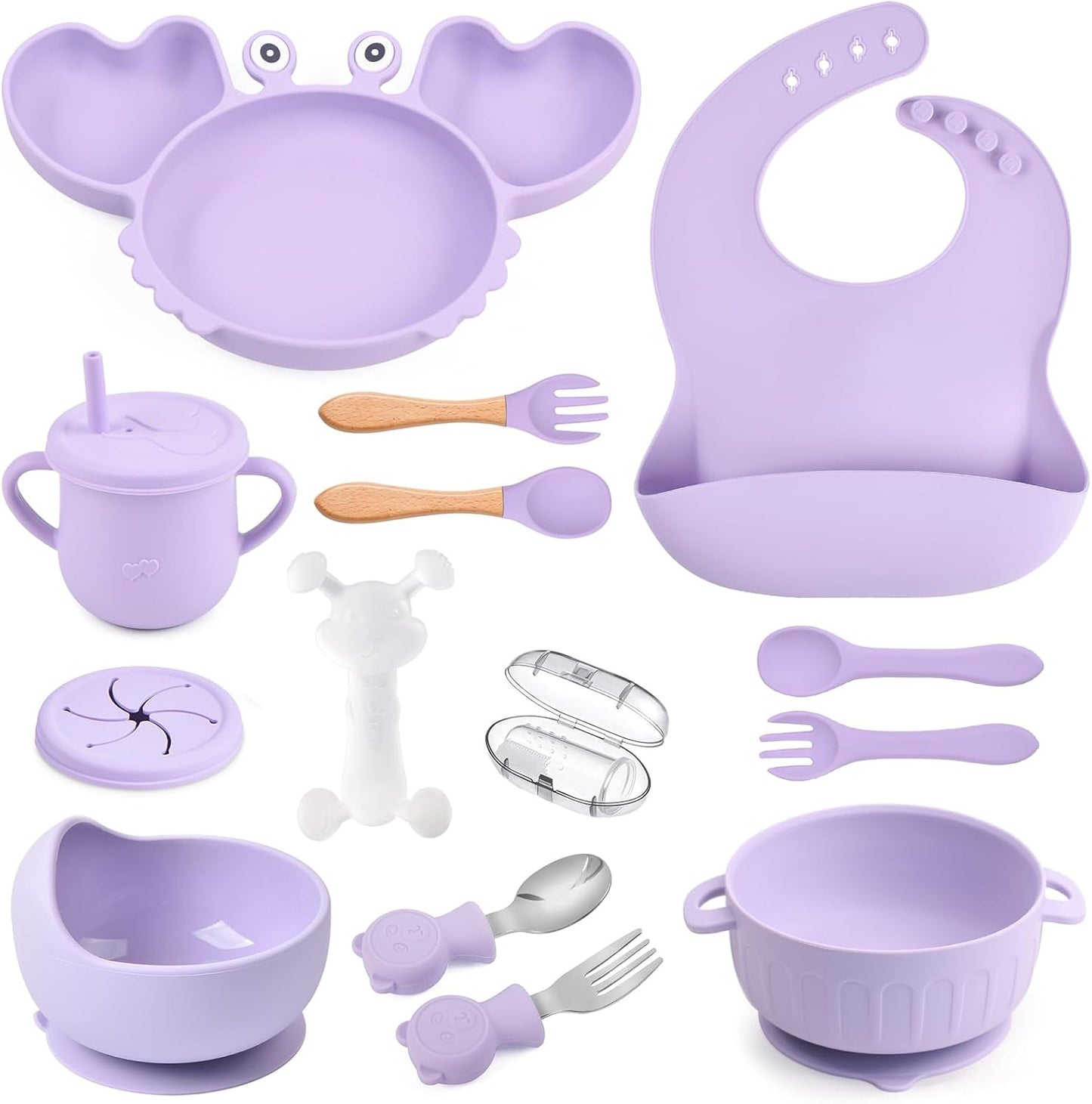 Set de alimentación de bebé de silicona