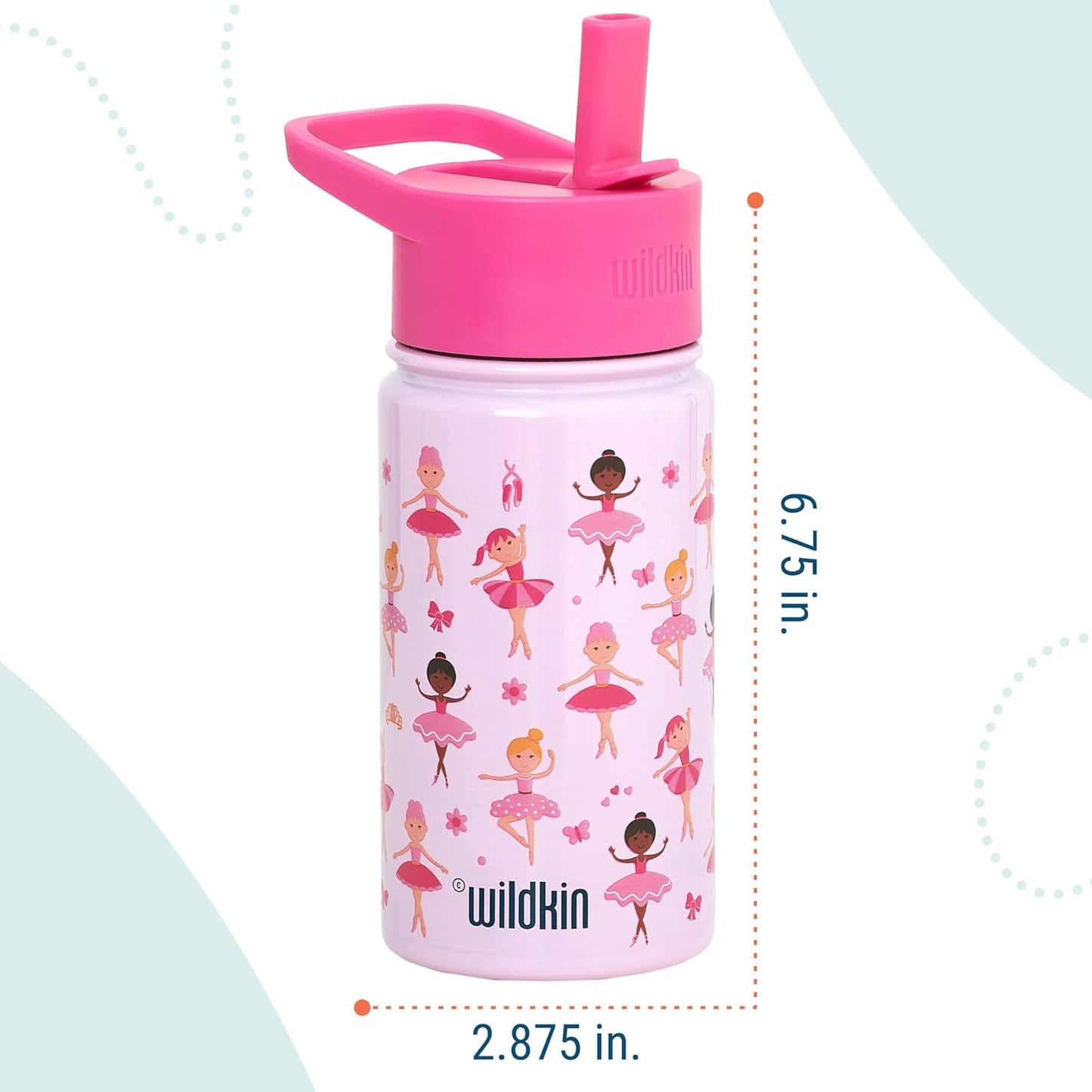 Wildkin Botella de agua de acero inoxidable 14 Onz