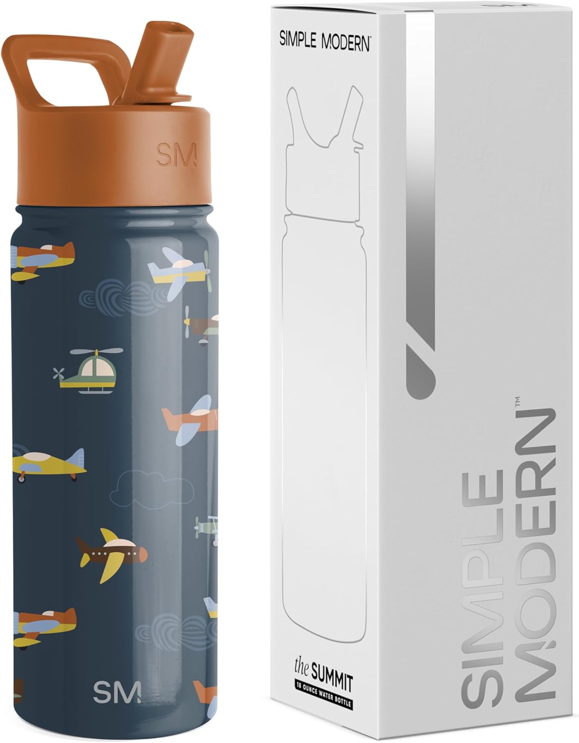 Simple Modern Botella de agua de acero inoxidable 18 onzas