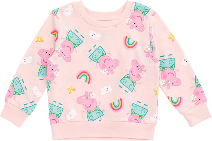 Peppa Pig Sudadera de felpa francesa para niñas pequeñas