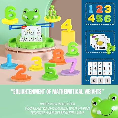 Juguetes de equilibrio matemáticas y palabras
