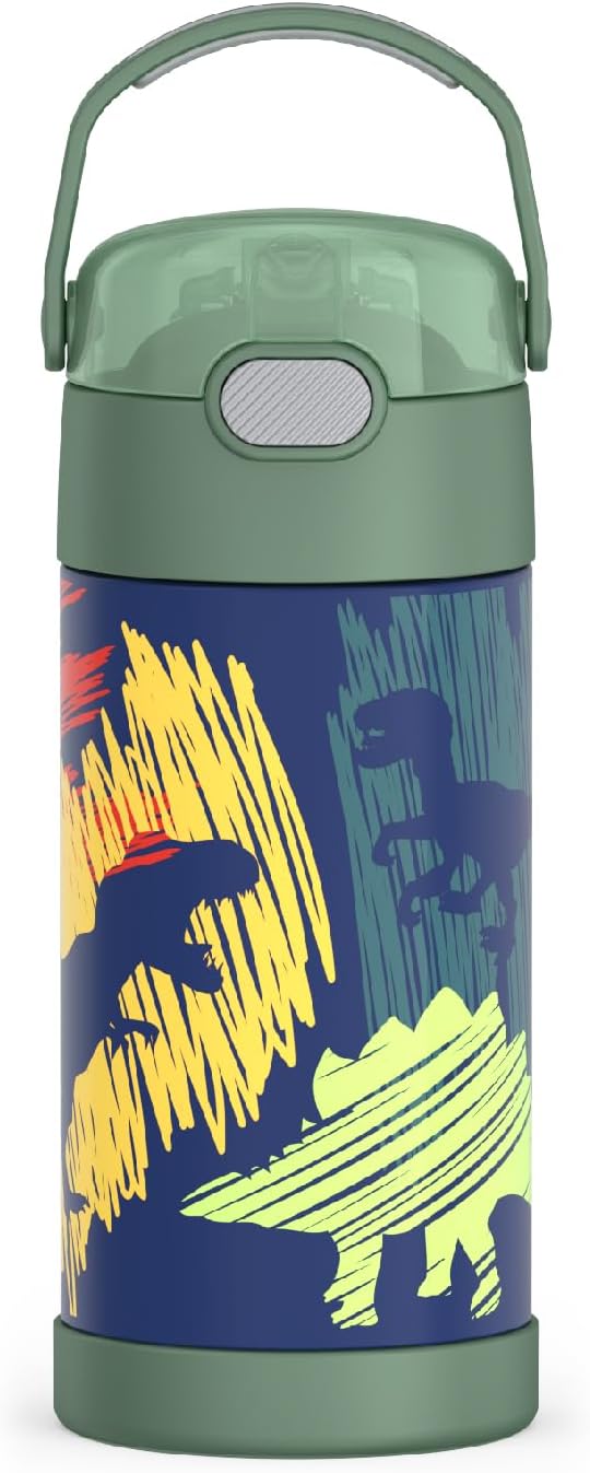 THERMOS FUNTAINER - Botella de agua con pajilla, 12 onzas