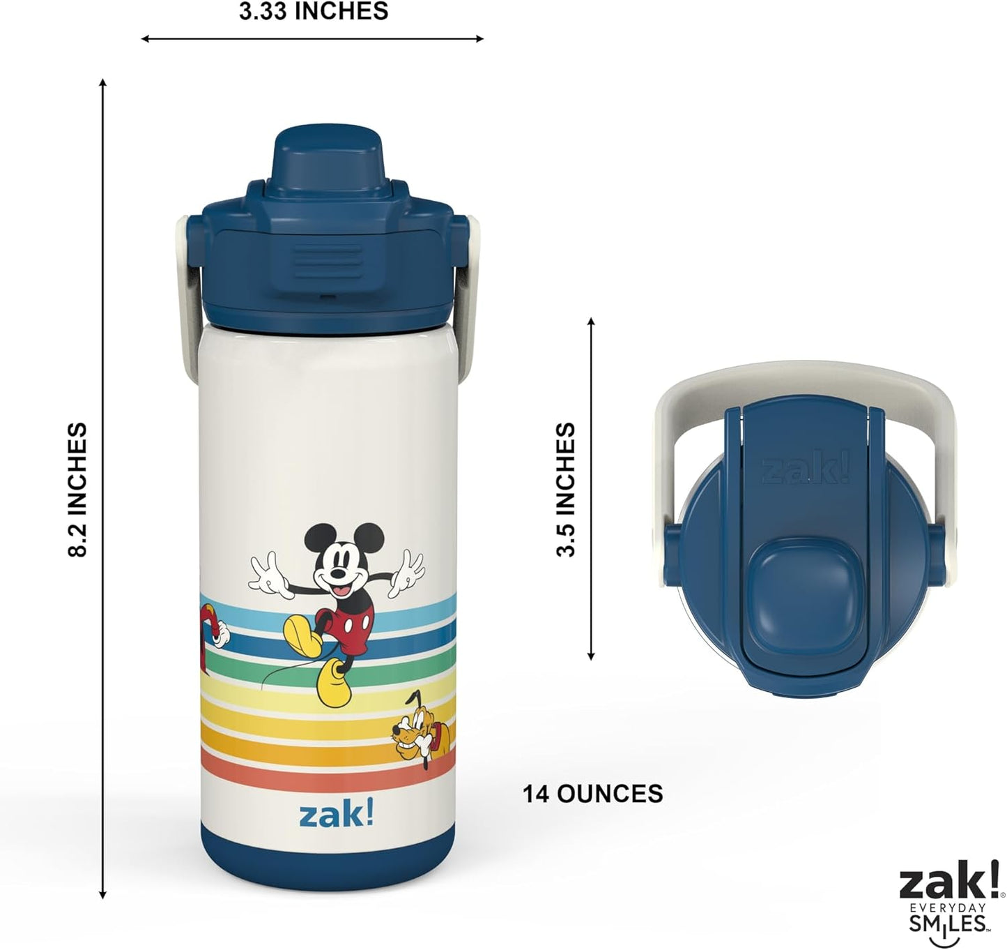 Zak Botella aislada, acero inoxidable, 14 onzas