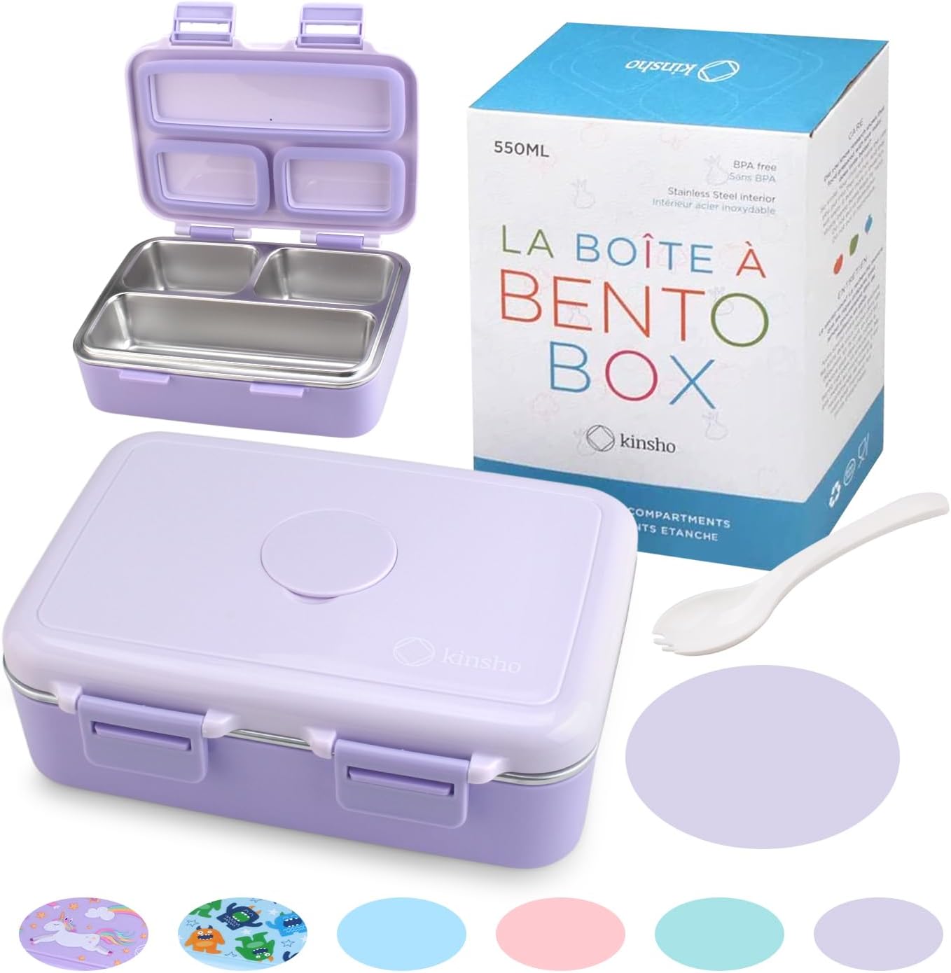 kinsho Lonchera Bento de acero inoxidable