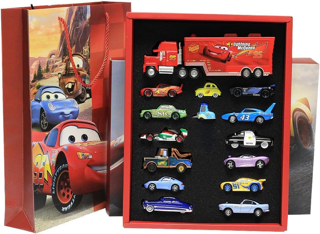 15 piezas de coches 2 3 juguetes, coche fundido a presión Cars