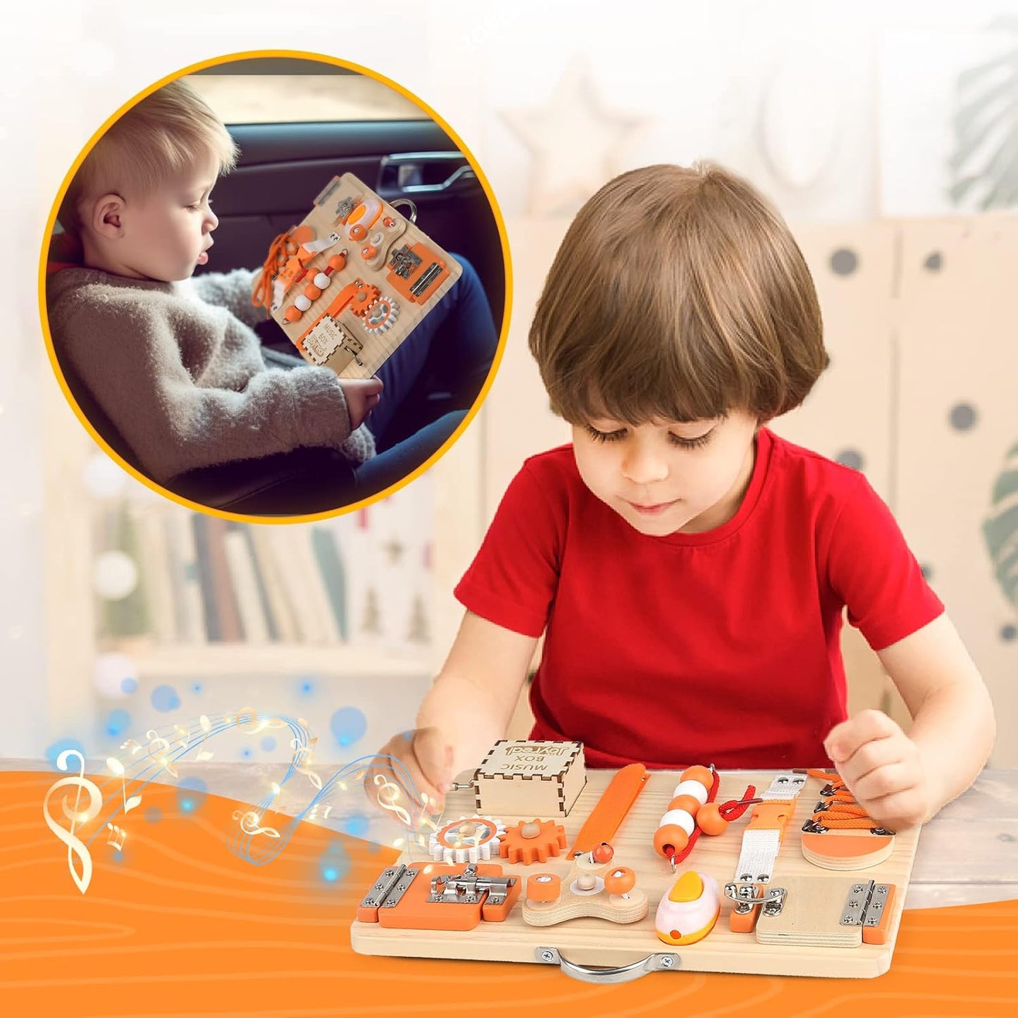 Tablero de actividades sensoriales