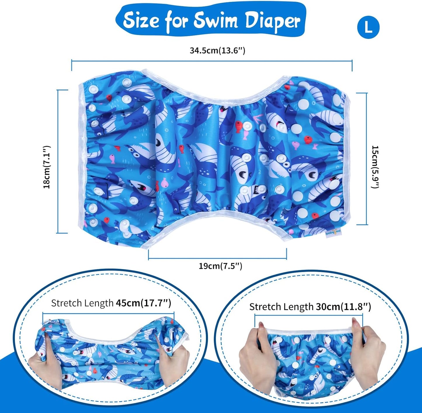 Trajes de baño para bebés babygoal con pañal