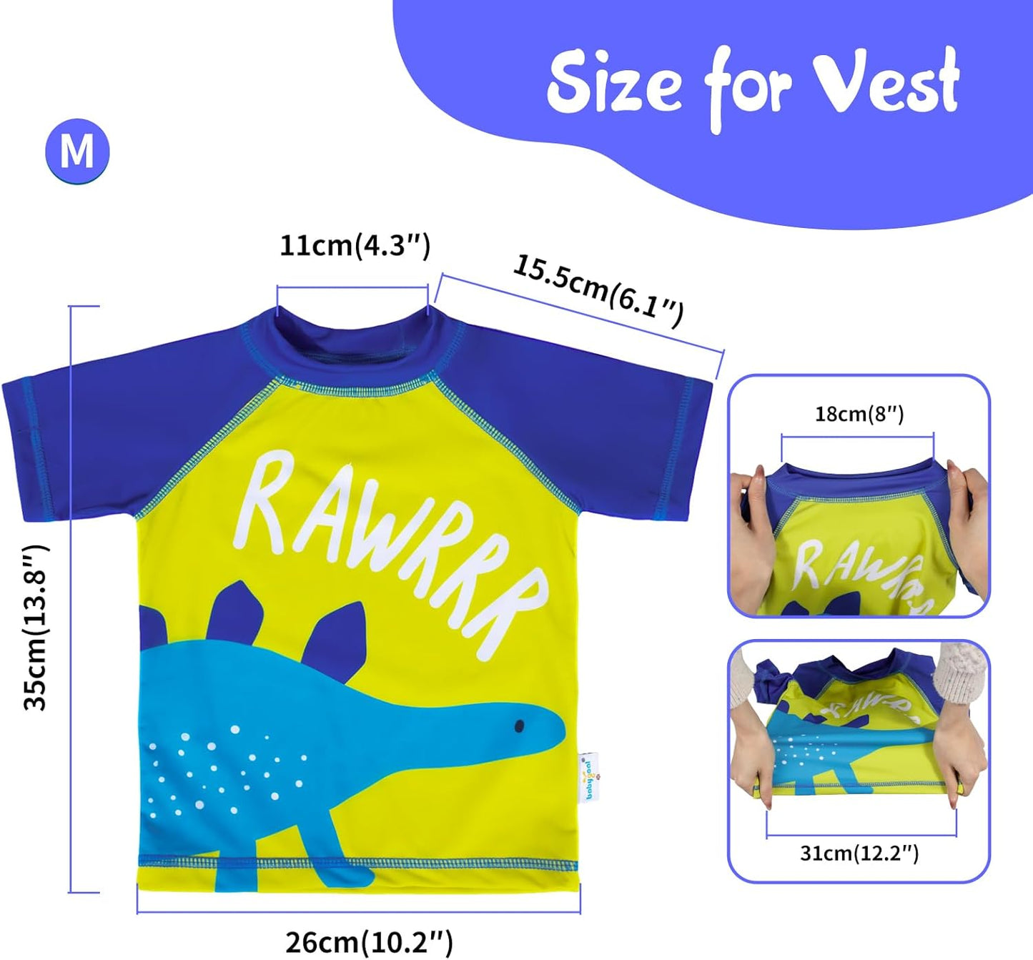 Trajes de baño para bebés babygoal con pañal
