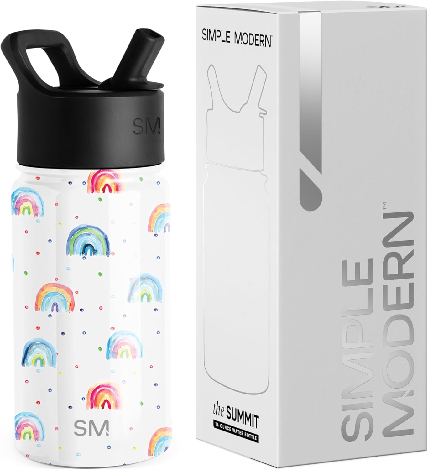 Simple Modern Botella de agua de acero inoxidable 14 onzas