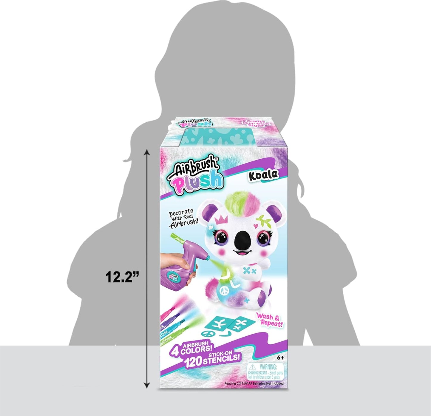 Canal Toys Personaliza el koala grande de peluche con aerógrafo. Decora, lava, repite.