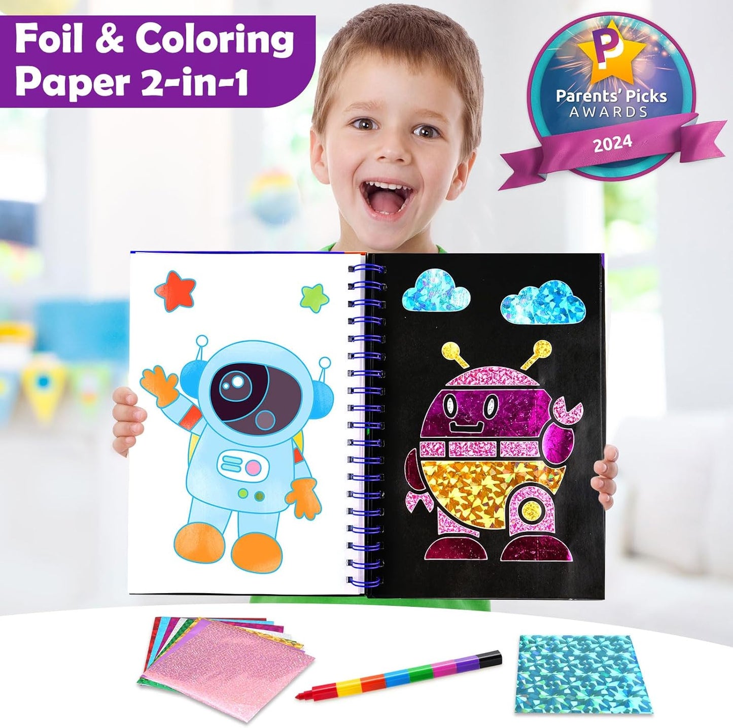 Kit de manualidades con papel de aluminio